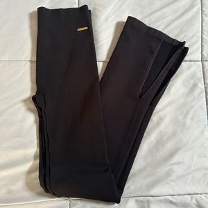 Fabletics black bootcut slit bottom leggings